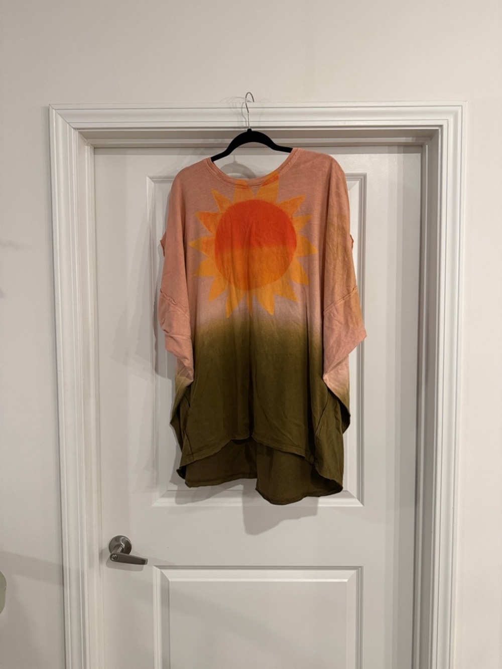We The Free Peach to Olive Ombre Sun Dolman Top
